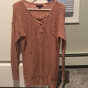 AE dusty pink cozy sweater